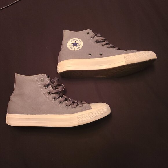 Converse Grey Chuck Taylor II 2 All Star (Discontinued) Men 8 Women 10 - Picture 2 of 7